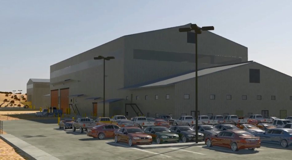 Maintenance Shop Office, Employee Parking