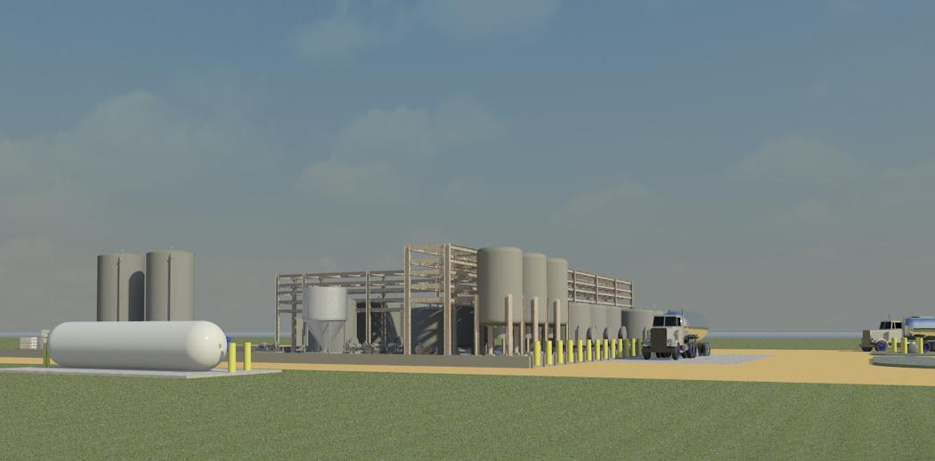 Uranium Mine & Process Plant Elevation